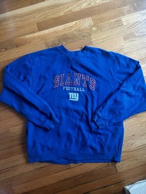 Vintage Giants Football Crewneck Sweatshirt - Royal Blue